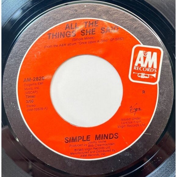Simple Minds Dont You Forget About Me (Live) / All The Things 45 Breakfast Club - Picture 2 of 6
